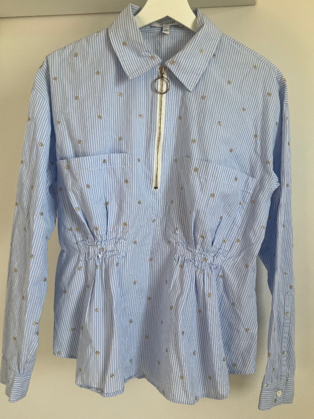 10 Crosby Derek Lam blue striped cotton shirt